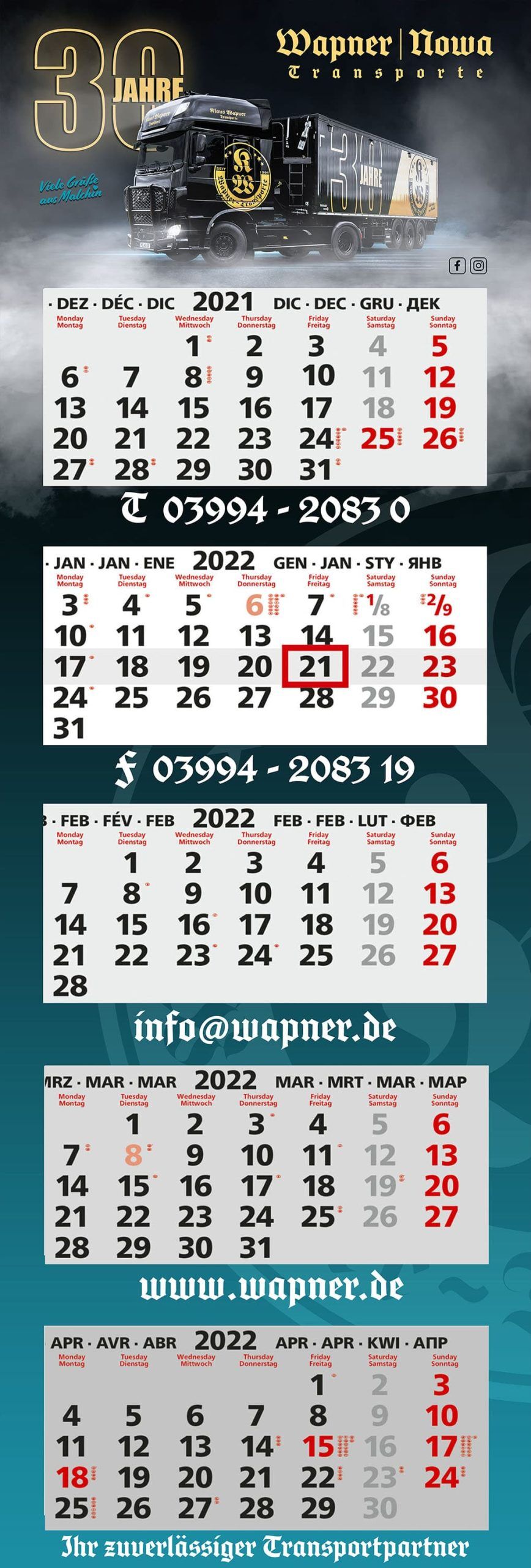Wapner Transporte Kalender